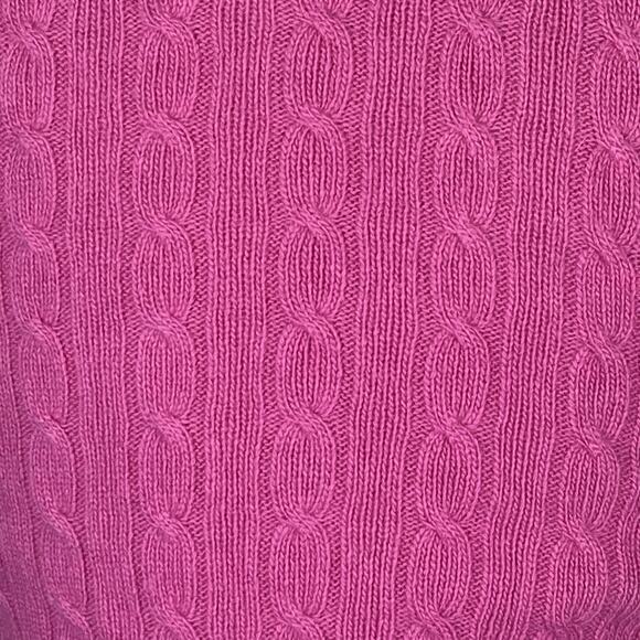J Crew Pink CableKnit Sweater Vest Womens Small Merino Wool Preppy Schoolgirl - Picture 3 of 9